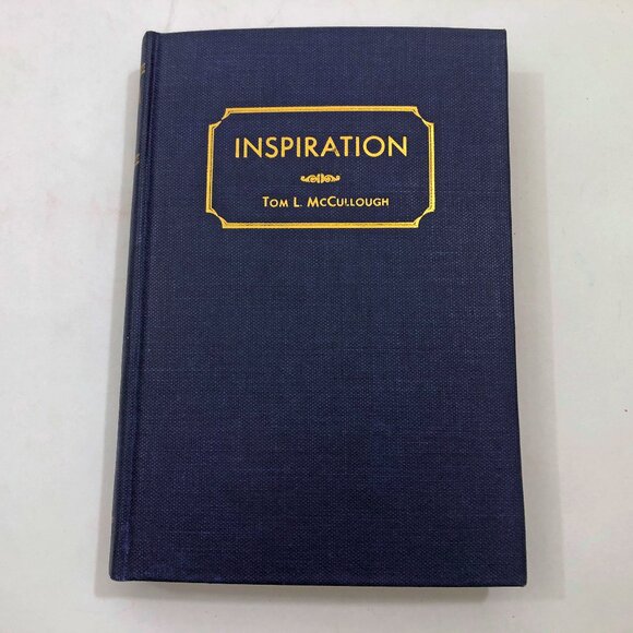 Inspiration Tom L. McCullough 1937 Signed Book #210 First Edition HBPoetry